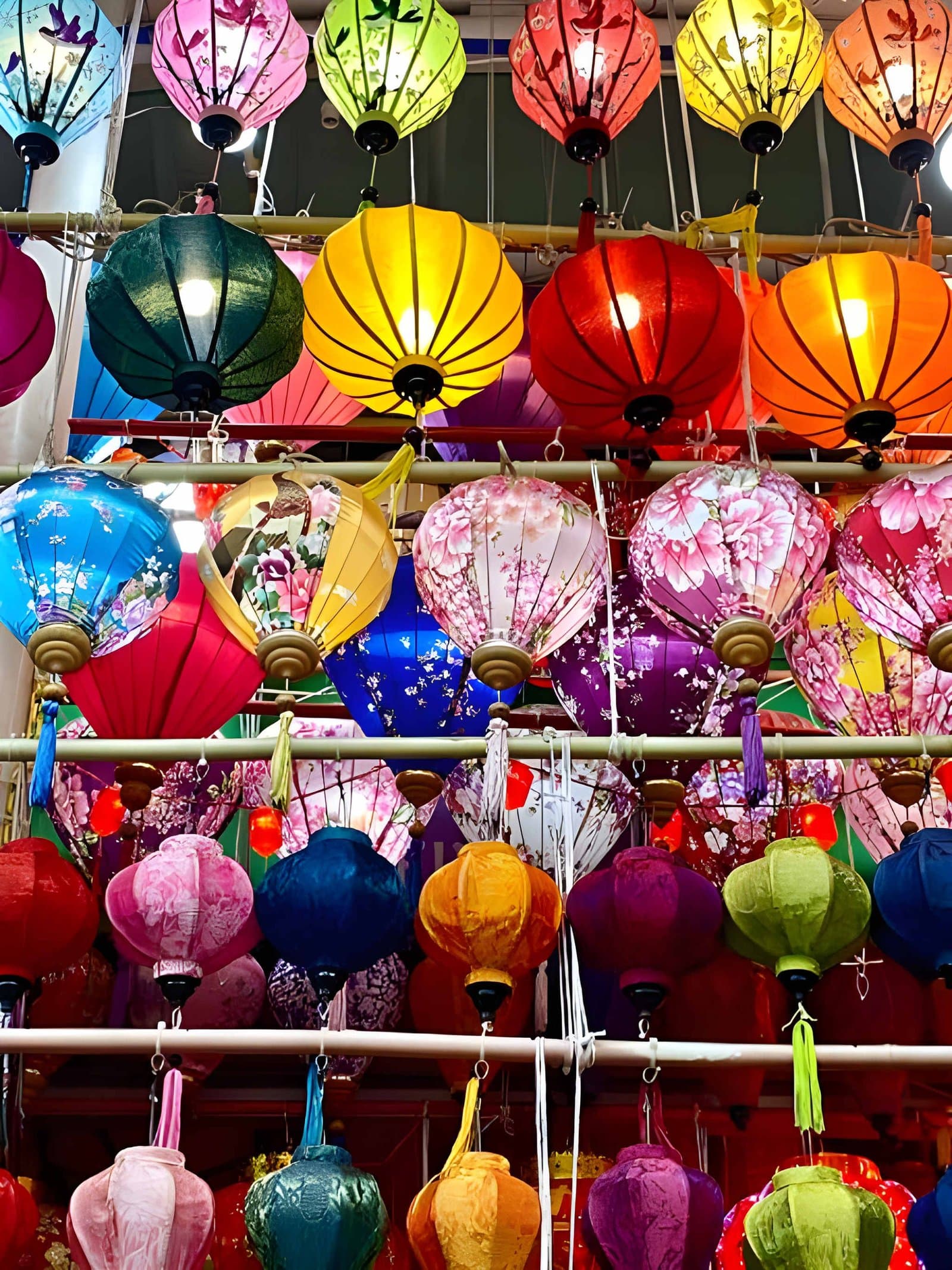 Vibrant lantern display