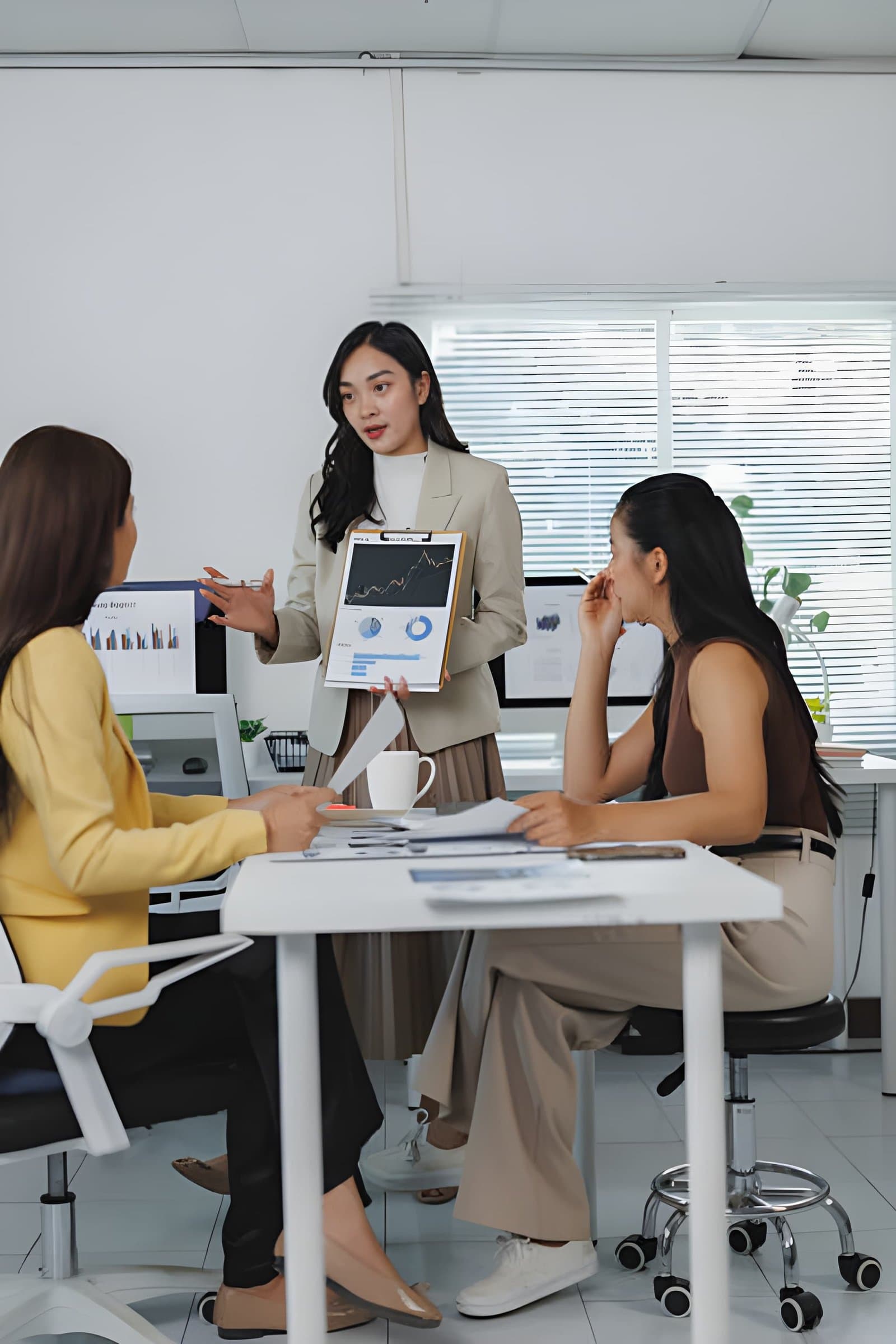 Brand team collaborating